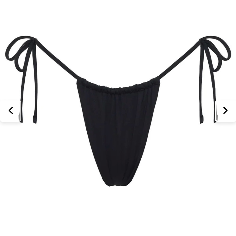 Frankie's Bikinis Tia Black Tie-Side Bottom